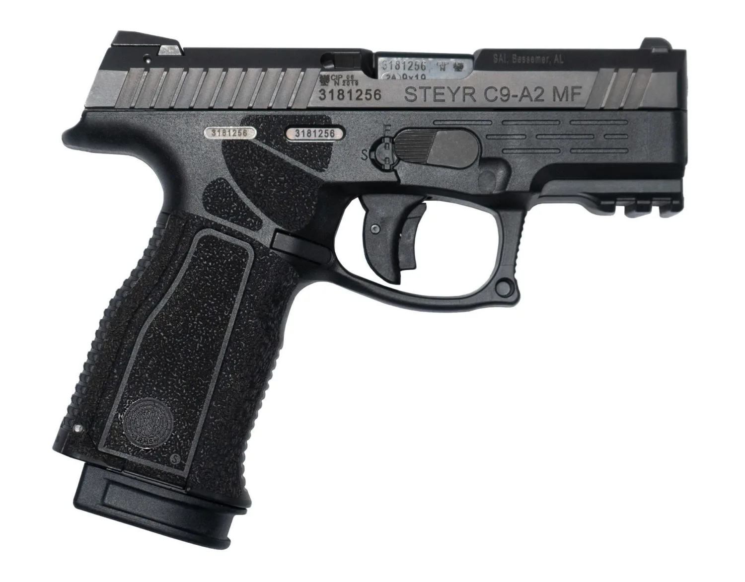 Steyr Arms C9-A2 MF Compact 9mm 17-round Striker Fired Pistol with ergonomic design