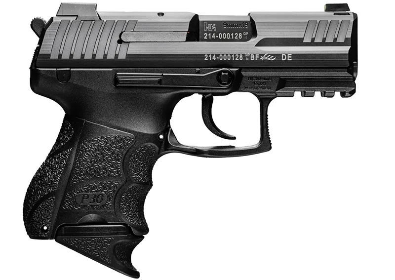 HK P30SK V3 DA/SA 9MM Subcompact Pistol, 10 Round Magazine, Night Sights