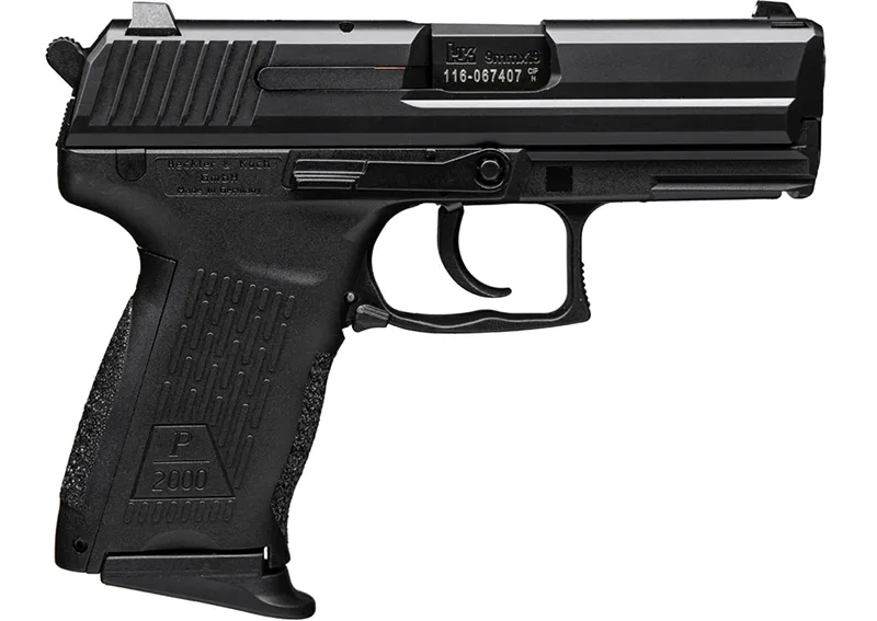 HK P2000 V2 LEM DAO 9MM Luger pistol with ambidextrous controls and reliable performance