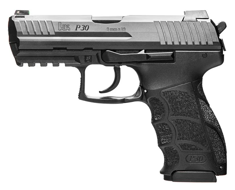 HK P30 V3 DA/SA Trigger 9mm Pistol with Polymer Frame and 17-Round Capacity