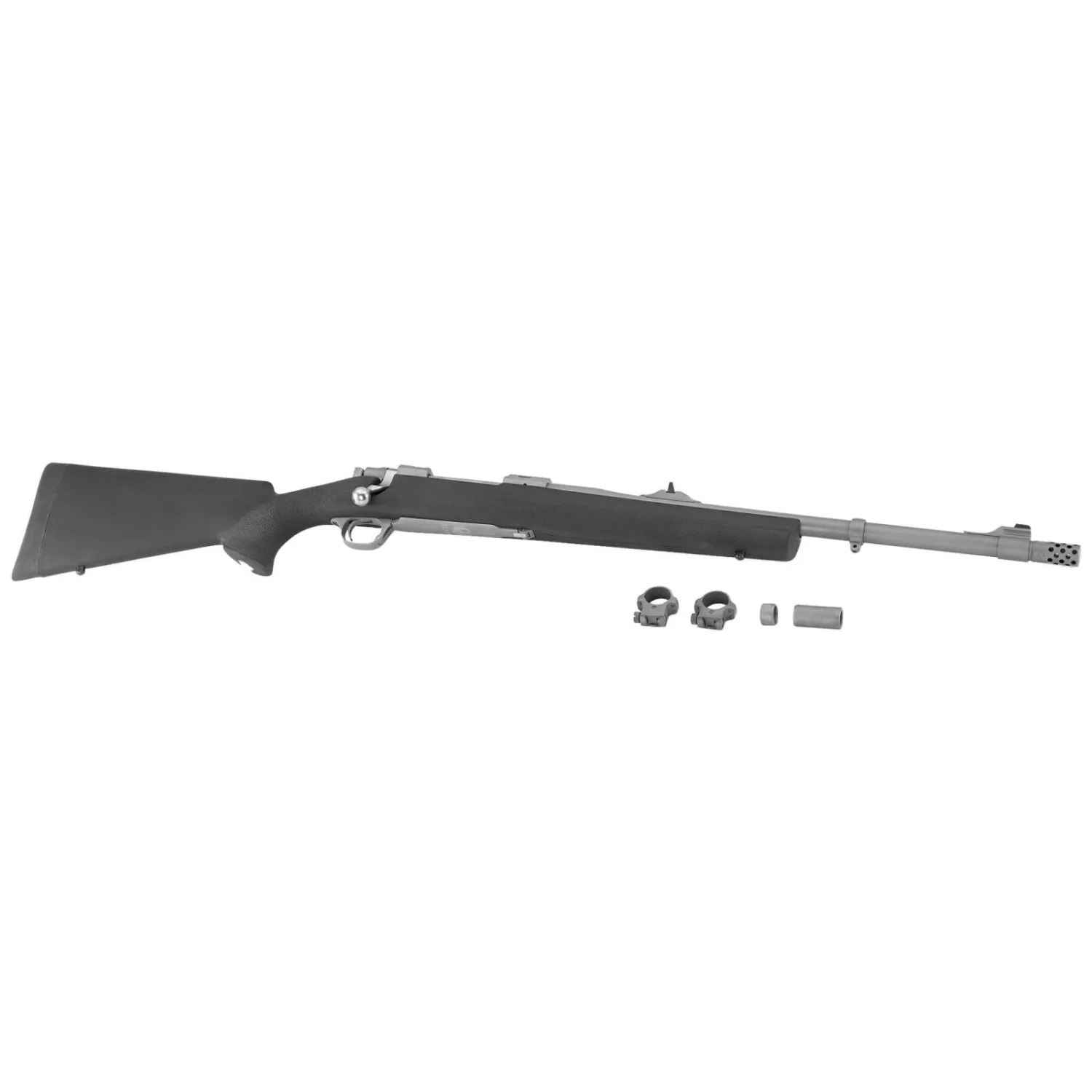 RUGER HAWKEYE ALASKAN BOLT RFL 375 RUGER, 20" MTTE STS BBL, THRDED, BLK HOGUE STOCK, 3RD - Image 3