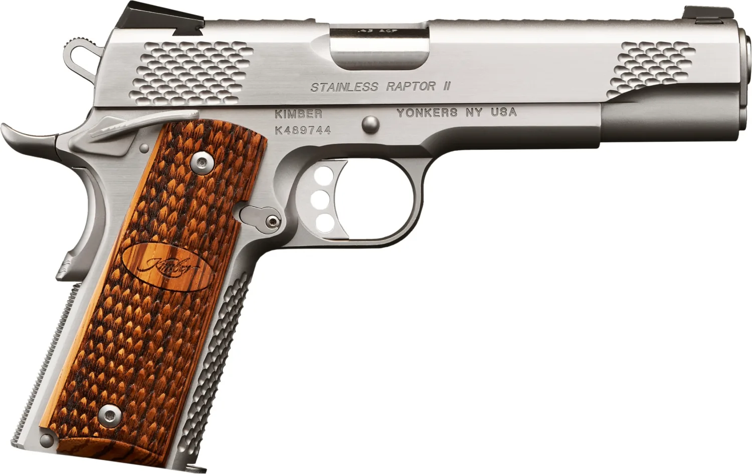 Kimber Stainless Raptor II 45ACP - 5 Inch Barrel, Night Sights, G10 Grips