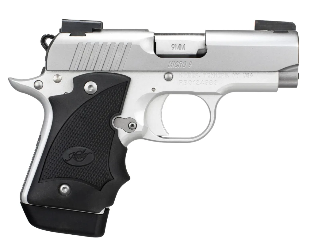 Kimber Micro 9mm Stainless Steel Pistol with 3.15-inch Barrel and Night Sights