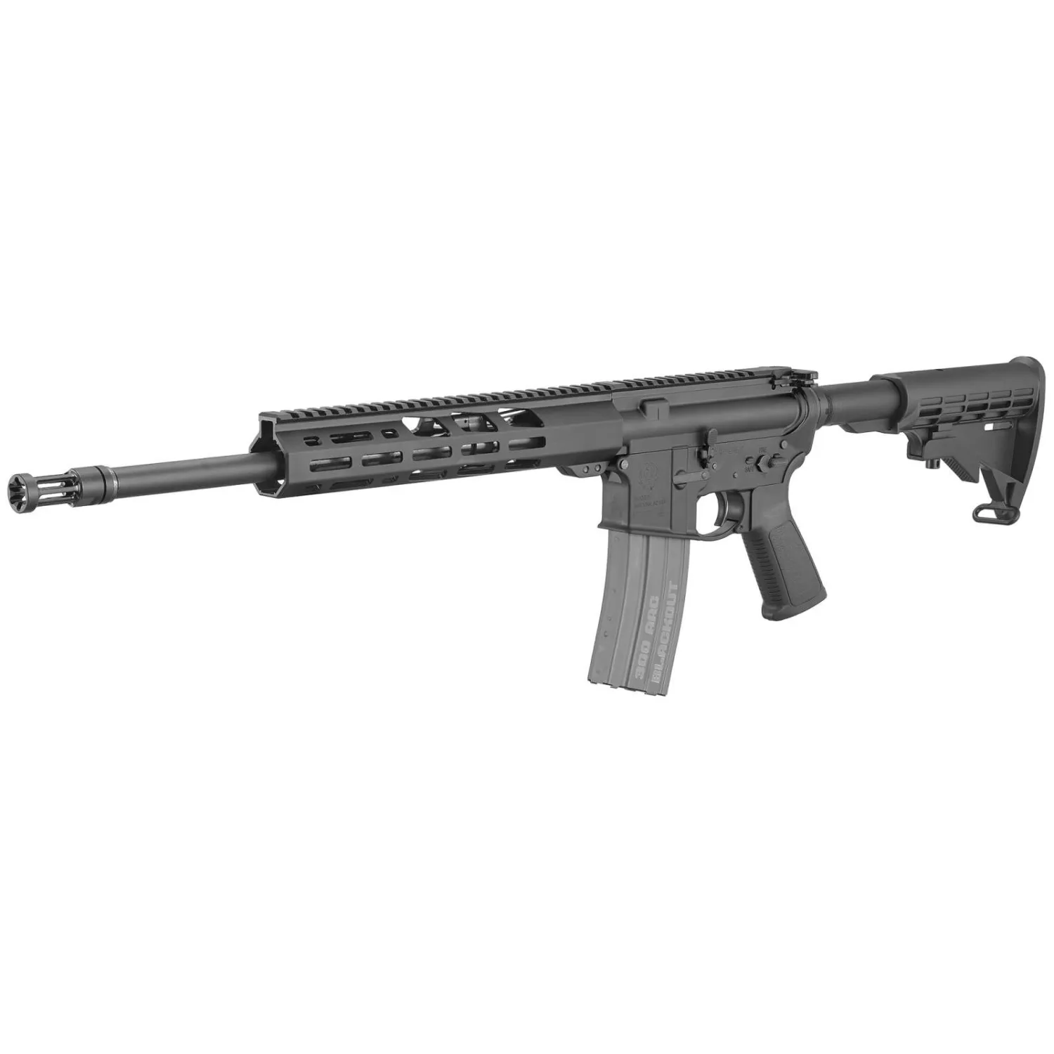 RUGER AR-556 300 AAC RIFLE 16.1" FREE-FLOAT HANDGD 30RD - Image 2