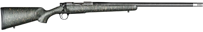 Christensen Arms Ridgeline .28 Nosler rifle with carbon fiber barrel for hunting.