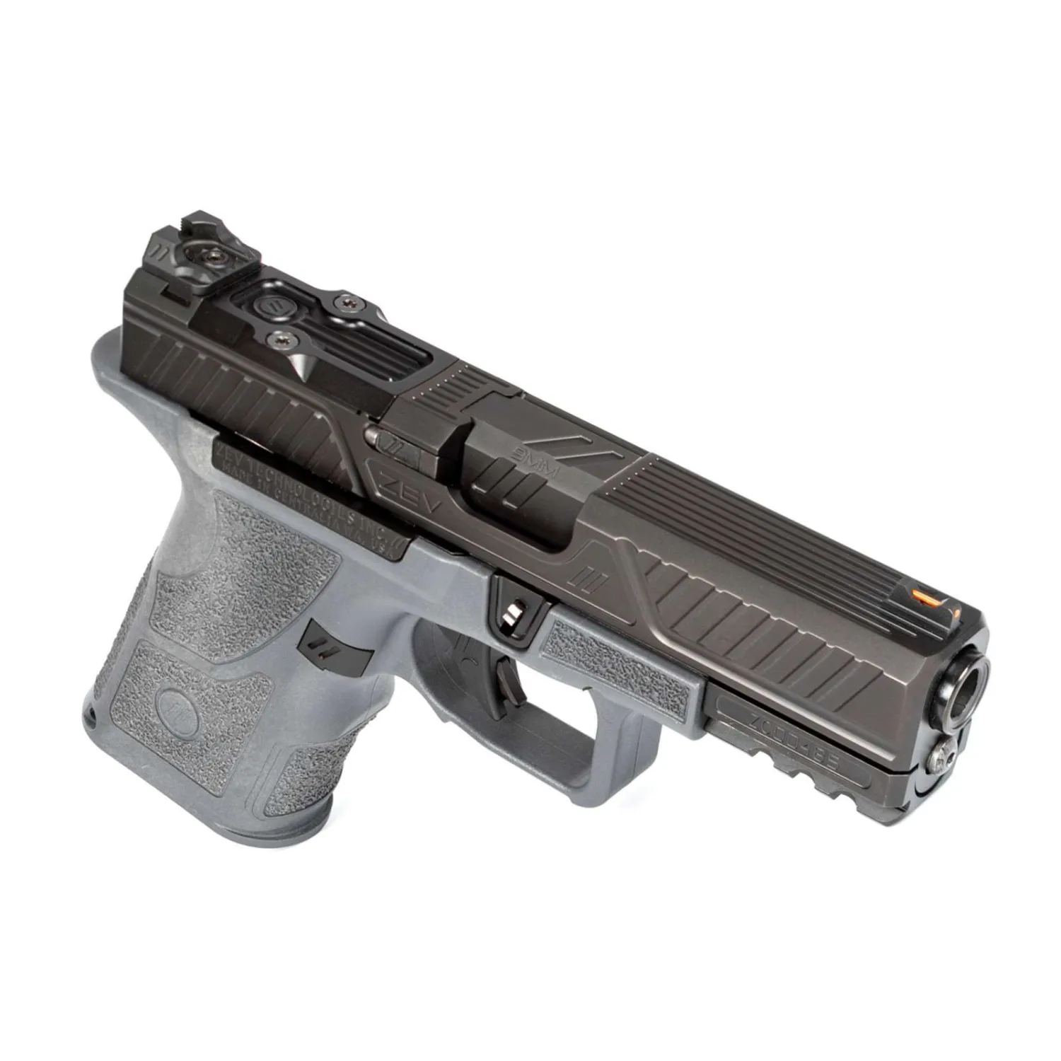 Zev Technologies OZ9C Compact Pistol 9mm Luger 15-round Mag 4" Barrel Grey Grip