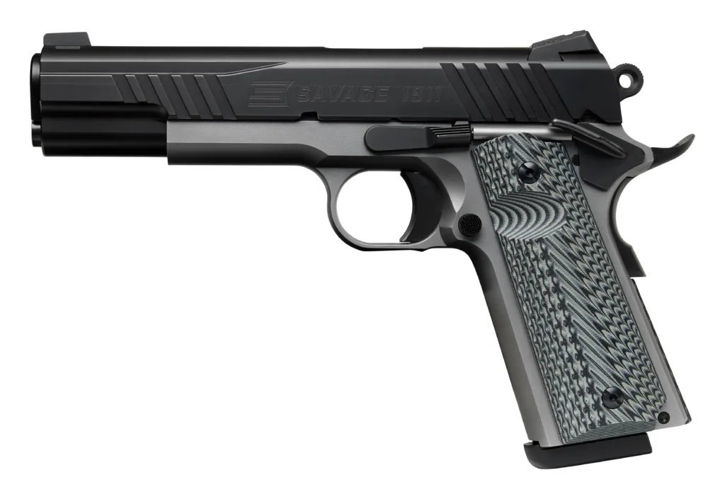 Savage Arms 1911 Government 45 ACP 5-Inch Two-Tone Pistol with Checkered Grips