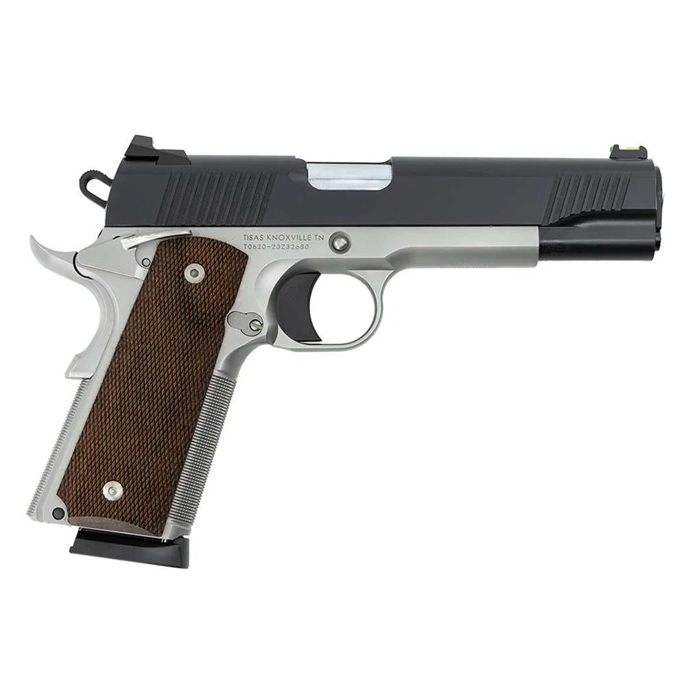 TISAS 1911 Duty SS/BK 45ACP 5" Pistol - Stainless Slide, Full-Size.