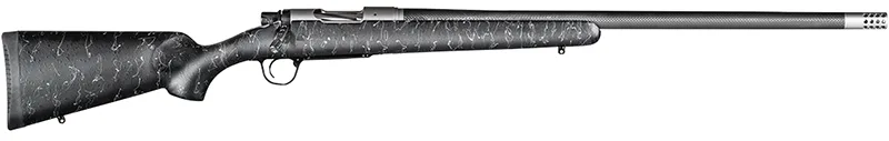 Christensen Arms Ridgeline 300 Win Mag Bolt-Action Rifle with black/grey 26-inch barrel and carbon fiber composite stock