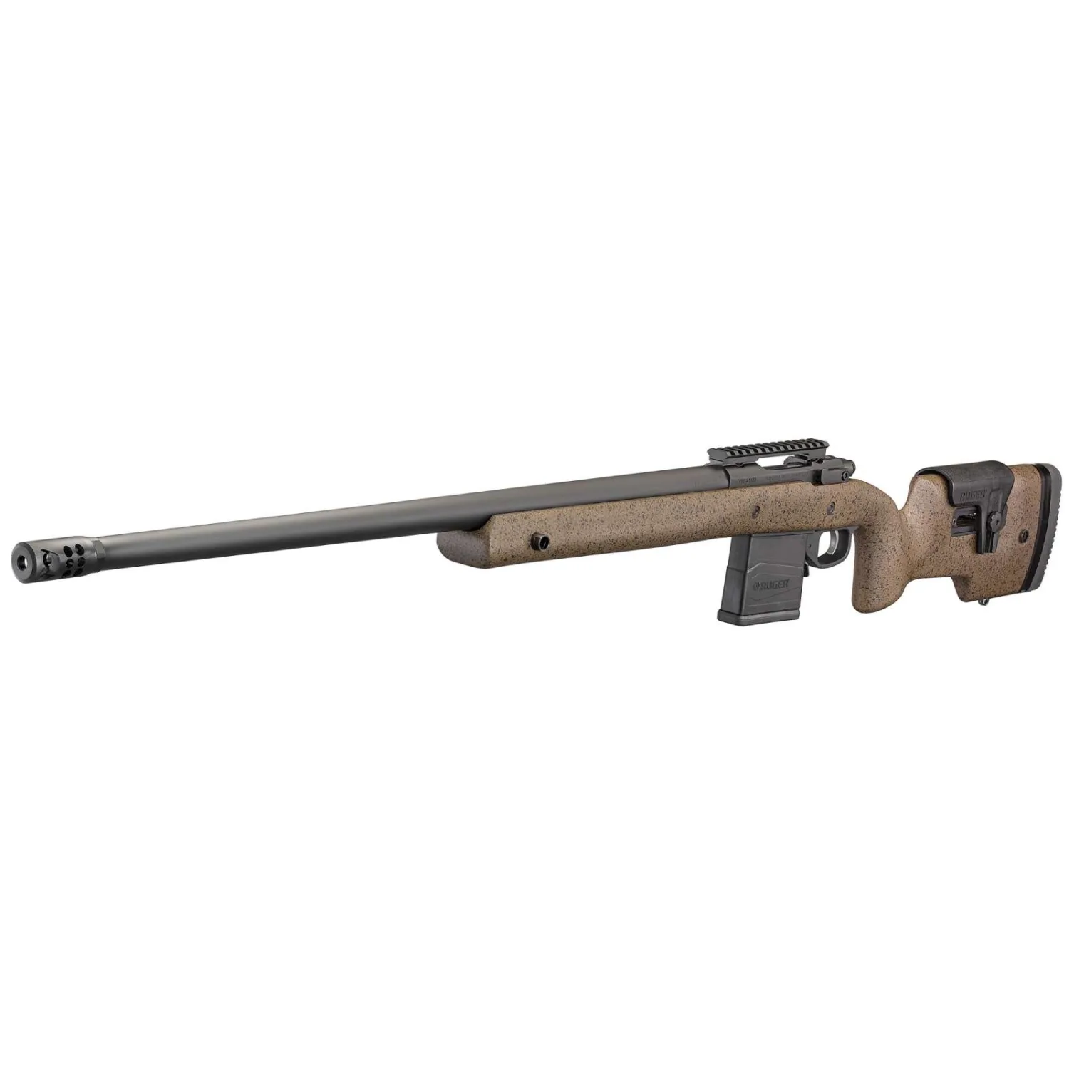 RUGER HAWKEYE LR TRGT 6.5 CRD 26" MT BLK THRDED BBL, SPECK BLK/BRN LAM STOCK, 5RD DETACH MAG - Image 2