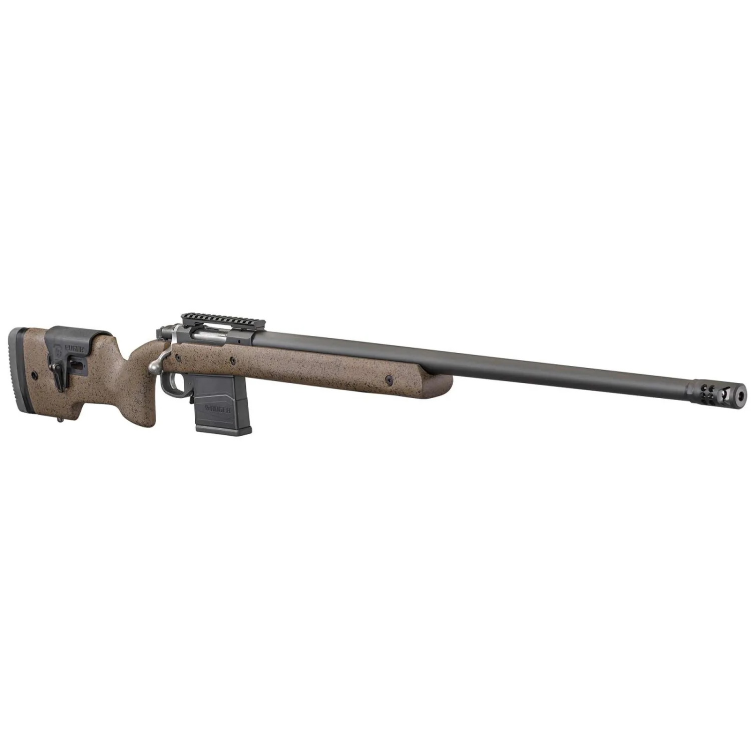 RUGER HAWKEYE LR TRGT 6.5 CRD 26" MT BLK THRDED BBL, SPECK BLK/BRN LAM STOCK, 5RD DETACH MAG - Image 3