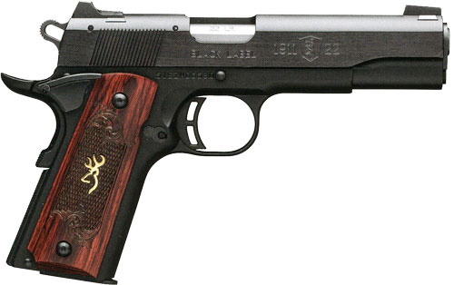 Browning 1911-22 Black Label Medallion, .22 LR, 4.25 inch Barrel, Adjustable Sights, Matte Black Finish