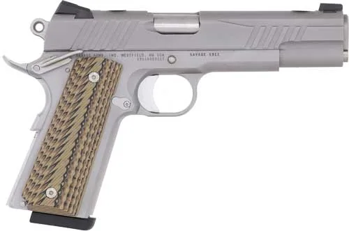 Savage 1911 .45 ACP 5 inch Stainless Steel Pistol showcasing high performance and precision