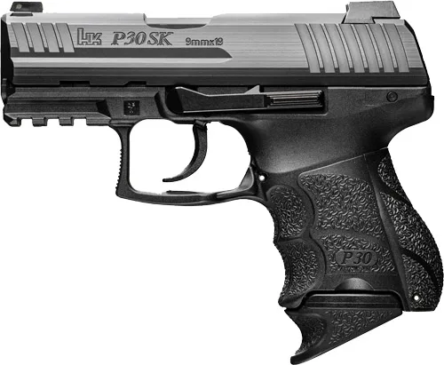 HK P30SK V1 LT LEM 9mm Subcompact Pistol with Ergonomic Grip and Night Sights