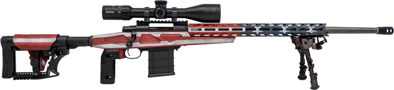 HOWA Flag Chassis .308 USA FLG Rifle with Cerakote Finish and Adjustable Stock