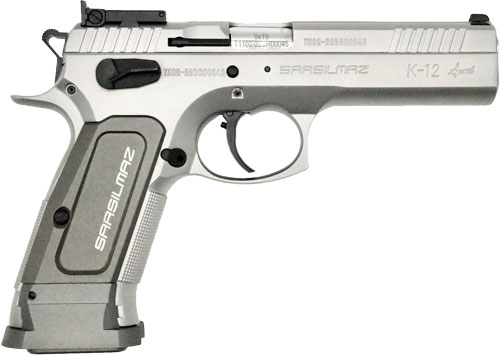 SAR USA K-12 Sport 9mm Pistol with 4.7-inch Barrel, Adjustable Sights, Steel Frame, Black Finish