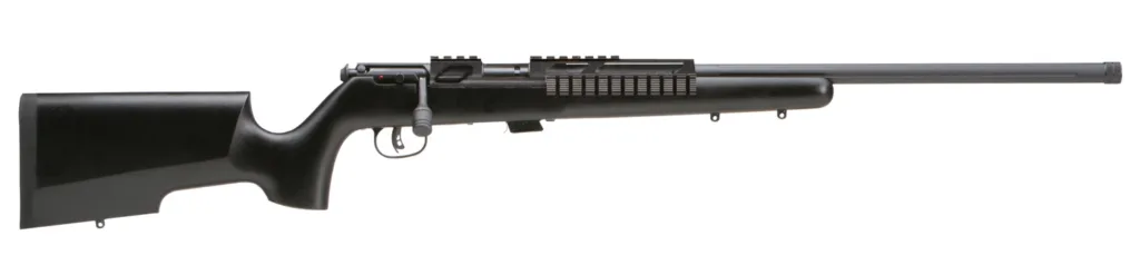 Savage Arms 93 Bolt .17 HMR Rifle, Tactical Stock and Fluted Threaded Barrel