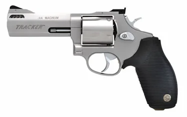 Taurus Tracker .44 Magnum Stainless Steel 4-inch Barrel 5-Shot Revolver with Adjustable Sights