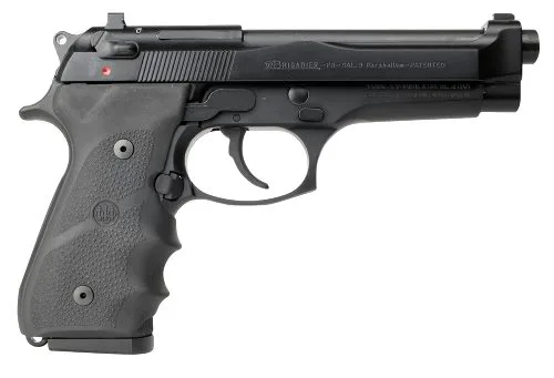 Beretta 92 Brigadier 9mm with 4.9-inch barrel, 10+1 capacity, and night sights