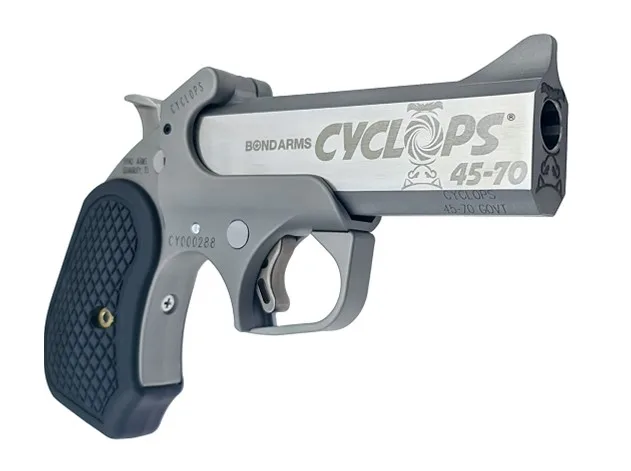 BOND ARMS Cyclops 45-70 Gov't Single Shot Pistol with 4.25-inch Stainless Steel Barrel