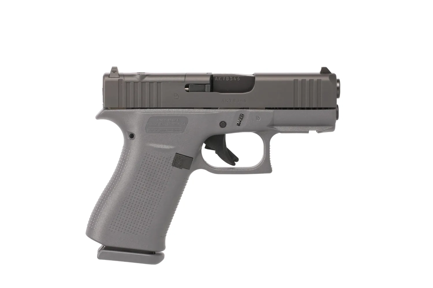 GLOCK G43X 9MM GRAY 3.39" MOS RAIL