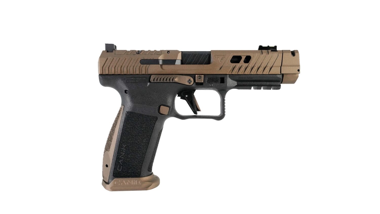 Canik TTI Combat | 4.6" Ported and Fluted Barrel | Canik Compensator | TTI Bronze | 9mm | 18rd | 2 Mags