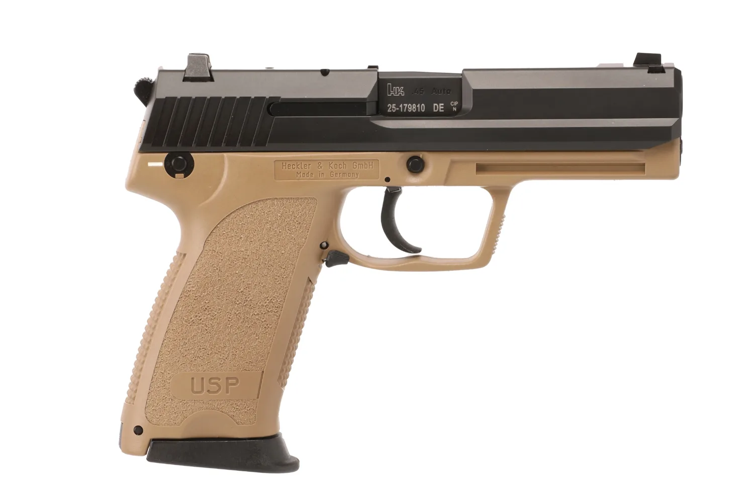 HECKLER AND KOCH (HK USA) USP45 V1 DA/SA 45ACP FDE 12+1