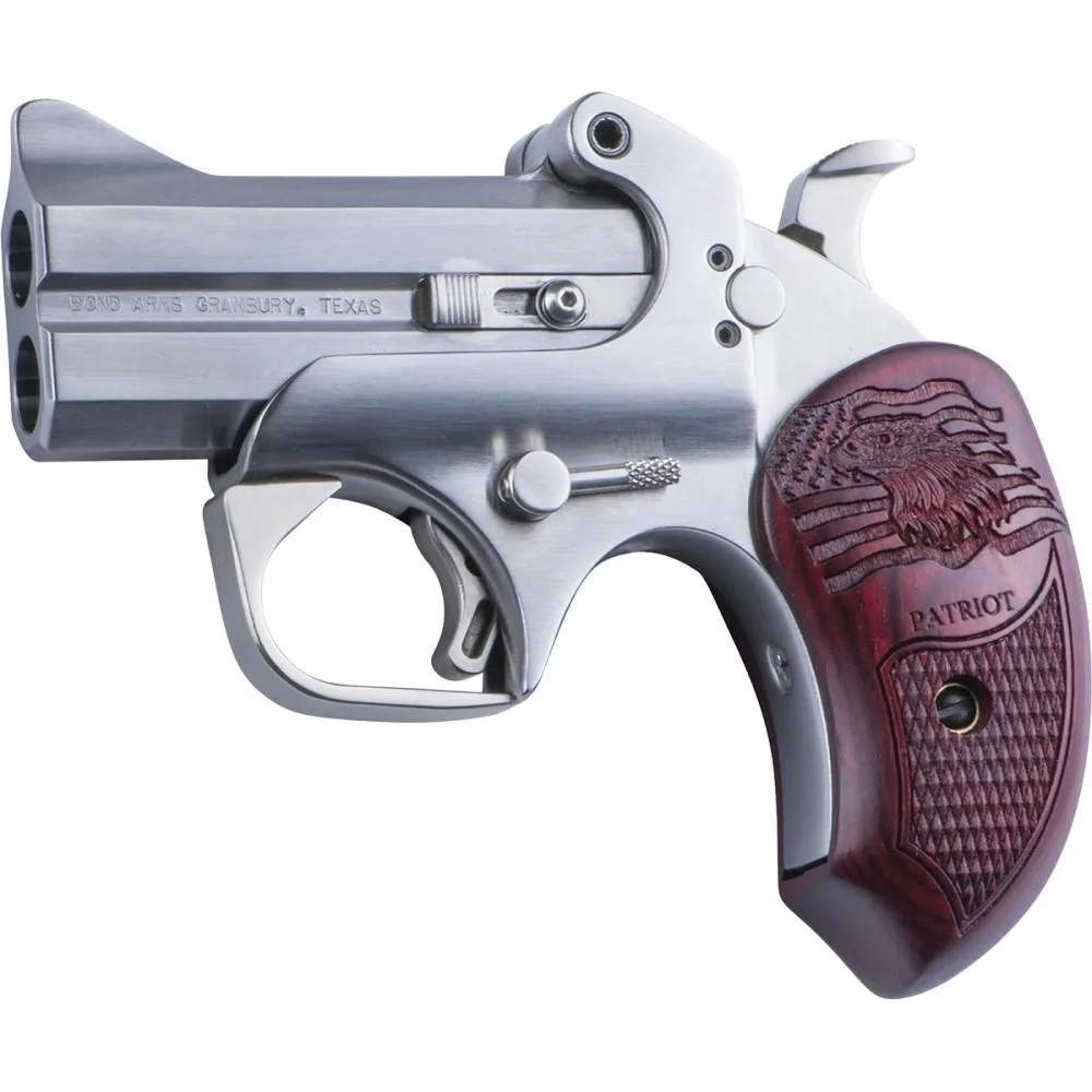 Bond Arms Patriot Handgun .45 LC/.410 with Silver Finish and Rosewood Grip