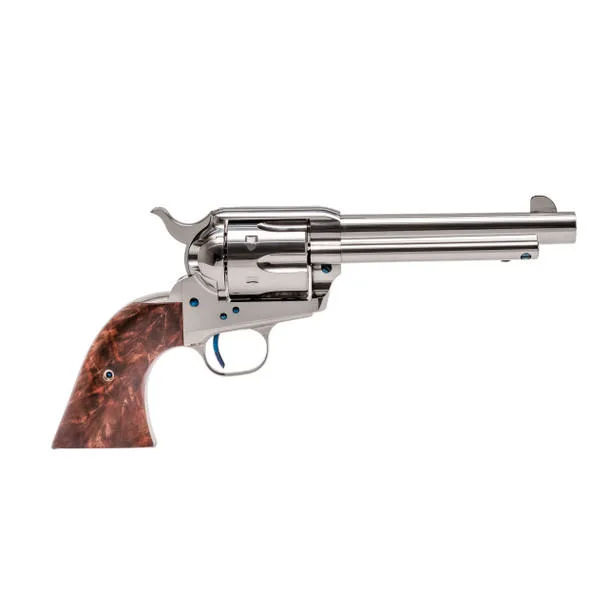 Standard Manufacturing SAA Nickel Revolver .45 Colt, 6-Round Capacity with 5.5-Inch Barrel and 2-Piece Grip