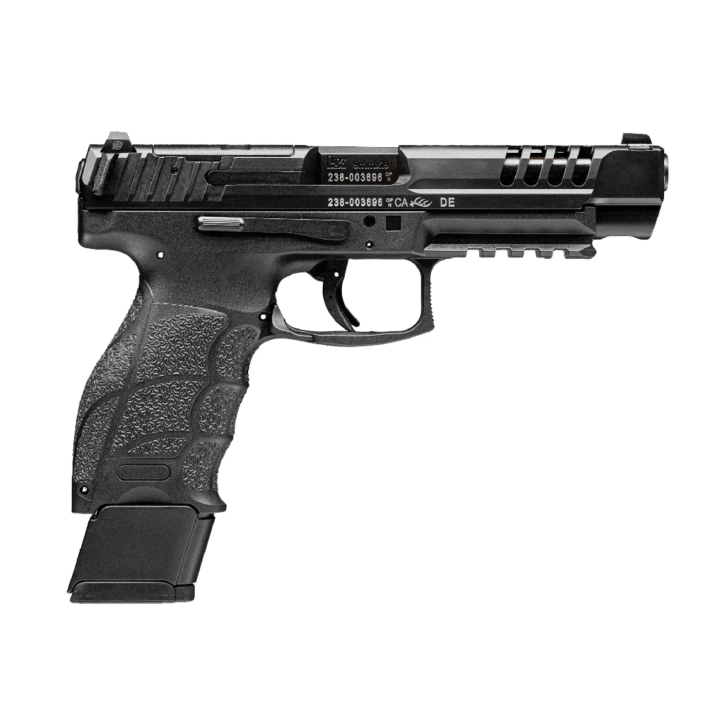 HK VP9L Optics Ready 9mm Pistol, 5 Inch Barrel, 20-Rd Mags, Trijicon Night Sights