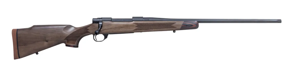 HOWA M1500 Super Deluxe Rifle, high precision, bolt-action, walnut stock, blued barrel