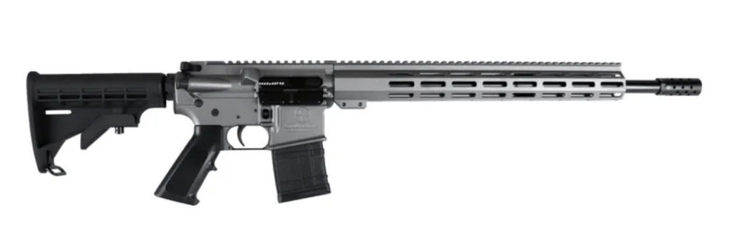 GLFA AR15 .450 Bushmaster tactical rifle with 16-inch barrel and adjustable stock