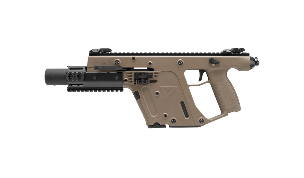 KRISS USA Vector SDP-E G2 .22LR FDE 30+1 semi-automatic pistol with 6.5-inch threaded barrel and adjustable sights