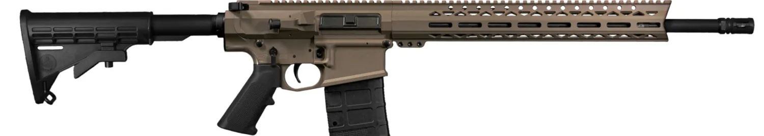 Live Free Armory LF308 Billet AR-10 Battle Rifle - FDE | .308Win / 7.62NATO | 18" Barrel | 15" LFA Free Float M-LOK Rail | Classic M4-Style Stock