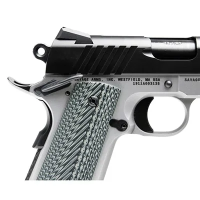 SAVAGE ARMS 1911 Government 45 ACP Pistol in Black Stainless Steel with Rail