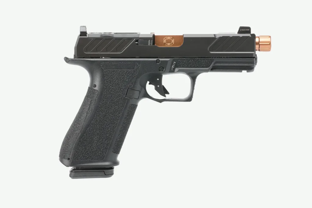 SHADOW SYSTEMS XR920 FND 9MM pistol in black bronze with optic-ready threaded barrel and night sights