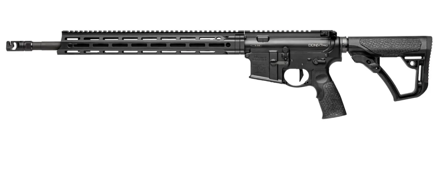 Daniel Defense DDM4 V7 Pro 5.56mm Rifle, 18" Barrel, Black