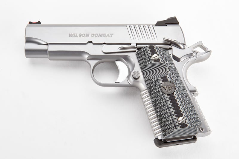 Wilson Combat ACP 45 ACP stainless steel pistol with 4.25-inch barrel and 8+1 capacity