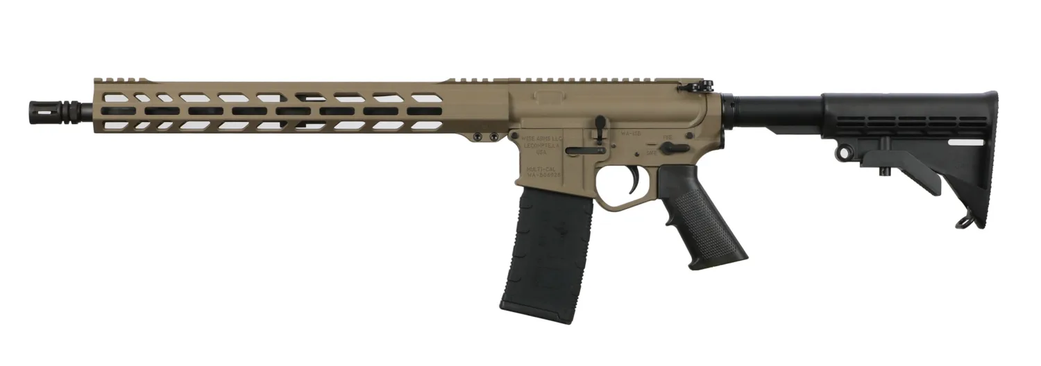 WISE ARMS WA-15B 300BLK Rifle FDE 16" Barrel, 30 Rounds, Adjustable Stock