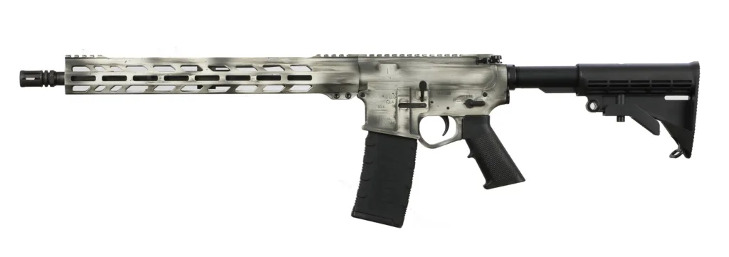 WISE ARMS WA-15B 5.56MM Rifle with 16" barrel, White and Gray, Tactical AR-15