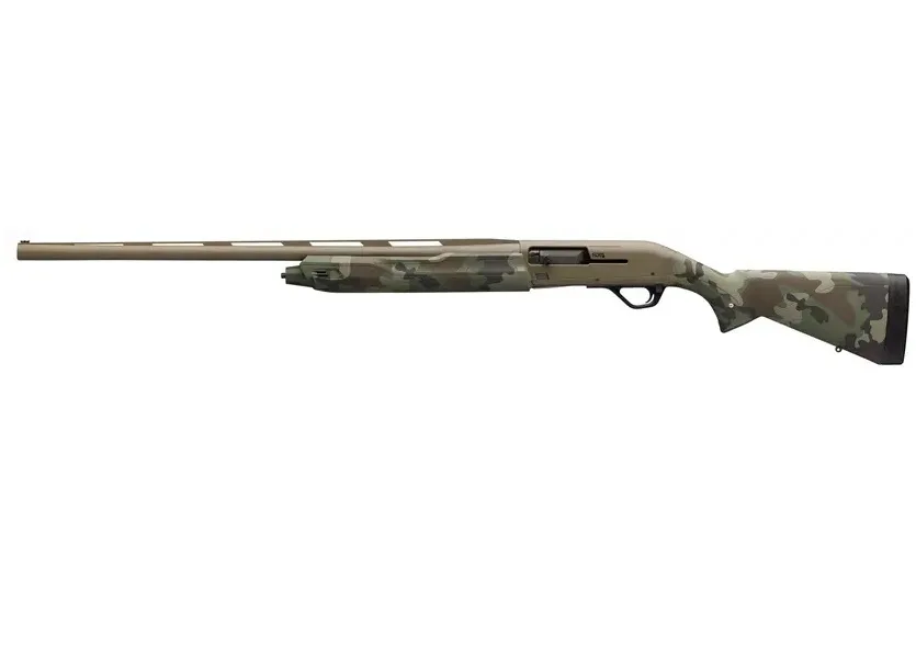 Winchester SX4 Hybrid Hunter 12 Gauge 3.5" Chamber 26" Barrel, Left Hand, FDE/Woodland Camo