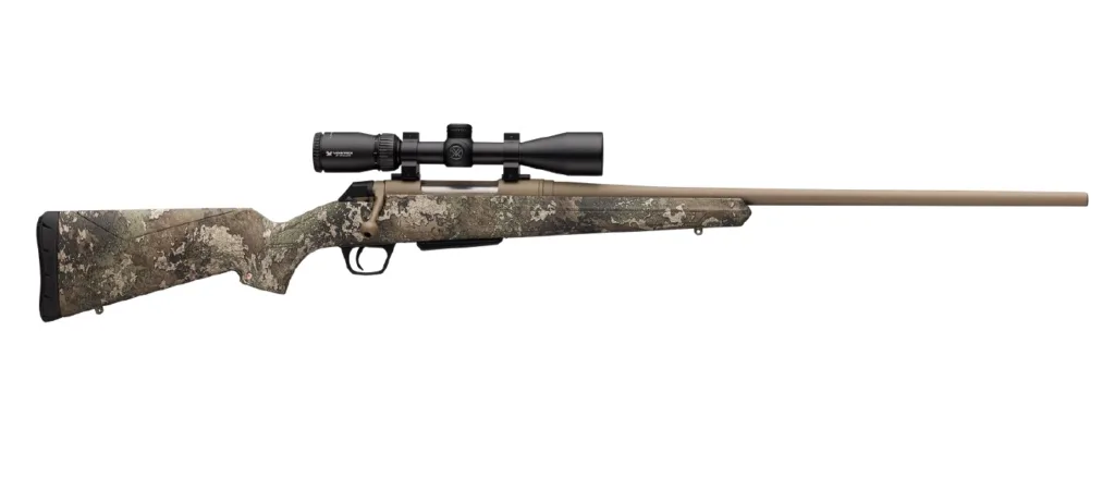 Winchester XPR Hunter Strata 7MM Rem Mag Bolt-Action Rifle, Scope, Camo Stock